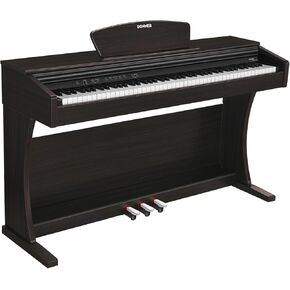 Donner DDP-300 Digital Piano with 88 Graded Hammer Action Weighted Keys, Record, Bluetooth, 10 Voices, 4 Reverb, Speakers, Professional Full Fize Key Keyboard Electric Dark Rose