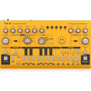 Behringer TD-3-AM Analog Bass Line Synthesizer with VCO/VCF, Yellow