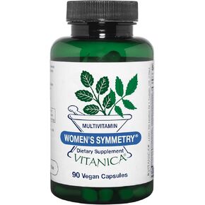 Vitanica Women's Symmetry, High Potency Multivitamin and Mineral, Vegan/Vegetarian, 90 Capsules