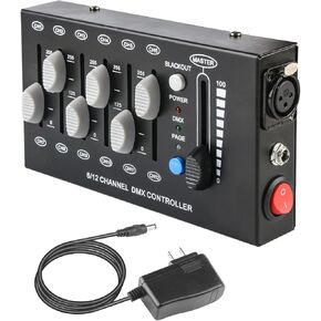 MAD OWL 12 Channel DMX Dimmer Controller, Portable Design, Perfect Quality, Standard Connection for DMX512 Lighting Equipment, Mini DJ Lights Controller Board