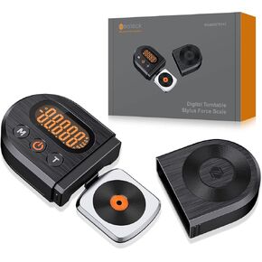 Neoteck Upgraded Digital Turntable Stylus Force Scale Gauge 0.01g/5.00g with Orange LCD Backlight and 5g Weight for Tonearm Phono Cartridge