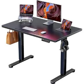 ErGear Height Adjustable Electric Standing Desk, 55 x 28 Inches Sit Stand up Desk, Memory Computer Home Office Desk (Black)