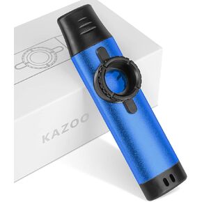 Kazoos with 5 extra Membranes, Metal Kazoo with Adjustable Tone for Guitar, Ukulele, Violin, Piano, Keyboard, Easy to Learn Musical Instruments for Kids/adults/Music Lovers. (black)