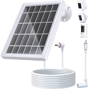 Solar Panel for Ring Camera, Solar Panel for Ring Spotlight Cam Plus/Pro/Battery and Ring Stick Up Cam Battery, 6V 3W Solar Panel with 13.1Ft Fast Charging Cable, USB-C and DC3.5mm Ports