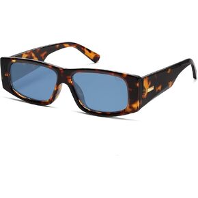 SOJOS Retro Trendy Rectangle Polarized Sunglasses 80s 90s Y2K Narrow Sunnies SJ2228