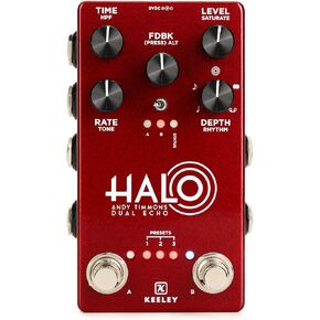 Keeley Halo Andy Timmons Dual Echo Pedal - Andy Apple Red