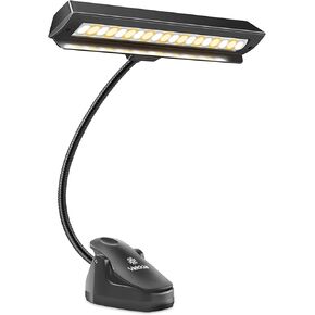 Vekkia Rechargeable Music Stand Light - Musicians Piano Light Clip On, 9 Levels Dimmable, Portable, USB-C, Perfect for Piano, Orchestra, Podium, Easel