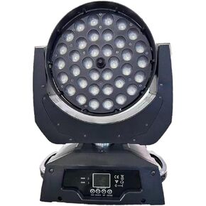 LED Wash Zoom Moving Head Stage Light DMX 36x18w Rgbwauv 6in1 DJ Disco Party Stage Lighting Effect for Dj Wedding Birthday Nightclub Party