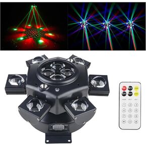 DJ Party Light, 150w RGBW 4in1 LEDs DJ Stage Lights, DMX 512 Control Infinite Rotation DJ Lights with Sound Activated for Wedding DJ Party and Live House