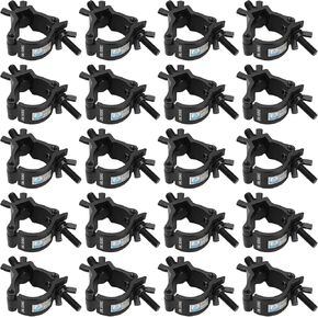 20 Pack Black O-Clamp 2 Inch Lighting Mount, F34 Truss Clamp for Stage Lighting Moving Head Light Par Light Spotlight,Max Load 220 LB, TUV Certificated ID:1111246880