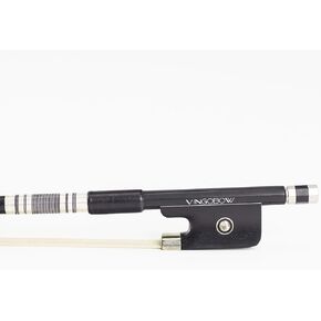 Carbon Fiber Viola Bow 4/4 Size 101M VINGOBOW Advanced Level Parisian Eyes Ebony Frog Well Balanced Light Weight Natural Horse Hair
