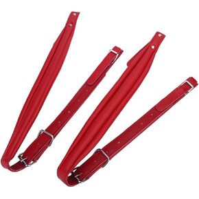 Tbest Accordian Straps Padded,Hohner Compadre Accordion,Accordion Shoulder Strap PU Leather Wear resistant Shoulder Belts Adjustable for 16 120 Bass Accordion 4 Colors(Red)