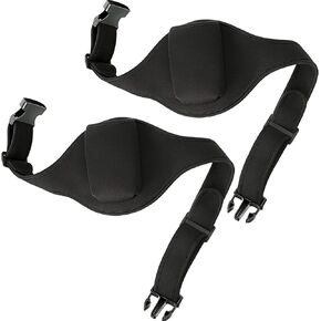 2 Pieces Mic Belt Pack Fitness Instructor Microphone Belt Pouch Carrier Holder Adjustable Waist Bag Neoprene Sweat Absorbent Belt for Theater, Speakers Classic Black