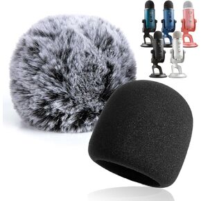 YOUSHARES 2PCS Blue Yeti Pop Filter for Blue Yeti Microphone, Yeti Foam Windscreen with Dead Cat Blue Yeti Mic Cover for Yeti Mic and Blue Yeti Pro USB Microphone in Kuwait