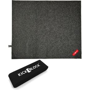 Drum Rug and Bass Drum Anchor - 6'6" x 5'6" - The Best Drum Rug - World's Best Bass Drum Anchor - Stops Bass Drum Creep & Slipping - Drum Set Accessory & Gift
