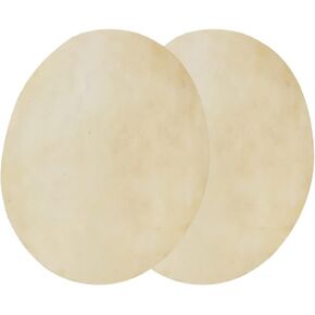2pcs Drum Head Faux Buffalo Leather, Long Lasting Consistent Sound Accessory for Bongo Drums, African Drums (9.0 inches)