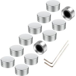 Footswitch Topper Guitar Pedal Button Caps with 3 Set Screws and Protective Fitting Increasing Accuracy,Comfort for Common Switches diameter of 3/8"| SOLUTEK BUTTONS V1 12Pcs Multi-colors