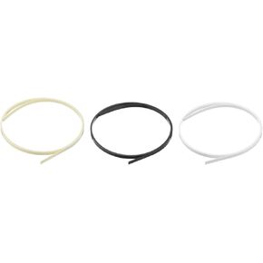 MECCANIXITY 3 Pcs Plastic Binding Purfling Strip 1660x6x1mm Guitar Binding Edge Trim for Acoustic Classical Guitar Parts Accessories White,Black,Beige