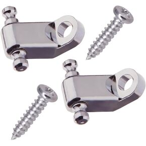 Electric Guitar String Retainers Tree Standard Roller String Guides Pack of 2pcs (Chrome)