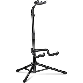 CAHAYA Guitar Stand Floor for Acoustic Electric Classical Guitars Bass Banjo Height Adjustable Guitar Tripod Stand Black Upgraded Version