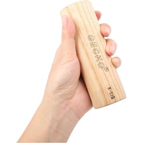 GECKO Maracas Sand Hammer Percussion Shaker Instrument, Wooden Natural Maraca for Adults, Used in Live Performances and Concerts, Suitable for Kahun Drummers, Guitarists and Singers