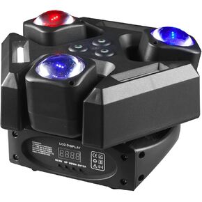 Moving Head Stage Light, LED DJ Lights with DMX512 Controller, Sound Activation, 9pcs 10W RGBW LED Beads,Dimmer Strobe Effect