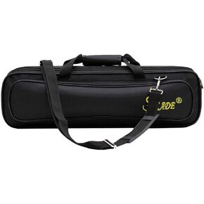 Vaguelly Flute Case Carrying Bag Waterproof Lightweight for 16 Holes /17 Holes Flute C Foot with Adjustable Shoulder Strap and Exterior Pocket