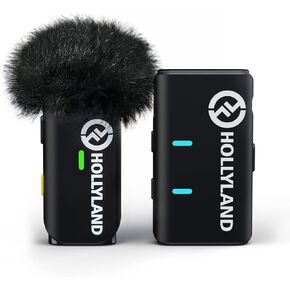 Hollyland Lark M1 Wireless Lavalier Microphone with Noise Cancellation, 656ft Transmission,8H Battery Life, Compact Wireless Lapel Microphone System for DSLR Cameras/iPhone/Android/Live Streaming