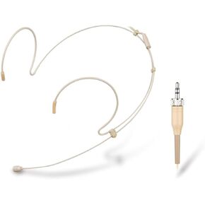 Headset Microphone Double Over Ear Earset Over Ear Headworn Mic Compatible with Sennheiser Wireless System Bodypack Transmitter with 1.2m Cable and Windscreen 3.5mm Female Screw Plug