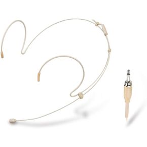 Headset Microphone Double Over Ear Earset Over Ear Headworn Mic Compatible with Wireless System Bodypack Transmitter with 1.2m Cable and Windscreen 3.5mm Mono Male Screw Plug
