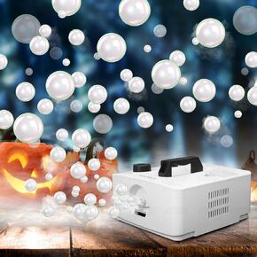 Fog Bubble Machine, 2 in 1 Professional Smoke Bubble Maker for Stage Party Halloween Christmas Wedding Birthday, 8000+Fog Filled Bubble Per Minute, 250W (White)
