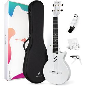 Enya Tenor Ukulele 26 Inch Carbon Fiber Acousticplus Cutaway Travel Ukelele for Beginner Bundle Kit with Online Lesson Including Gig Bag, Strap, Capo, and Strings Professional Ukalalee Yukalalee Gift