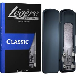 Légère Reeds - Bass Clarinet Reed, Classic, Strength 2.00 (BC200) - Premium Synthetic Woodwind Reed