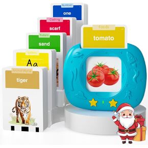 Toddlers Talking Flash Cards with American accent & 288 Sight Words, Speech Therapy Toys for 3 4 5 6 Years Old Boys and Girls, Learning Educational Montessori Sensory kit, Kids Birthday Gifts