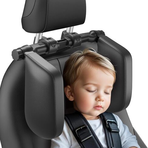 Car Headrest Pillow, U Shaped Car Sleeping Pillow, 180° Adjustable, Head, Neck Support Pillow, Improve Head and Neck Posture, Adjust Sleep Position, Suitable for Kids and Adults in Saudi Arabia