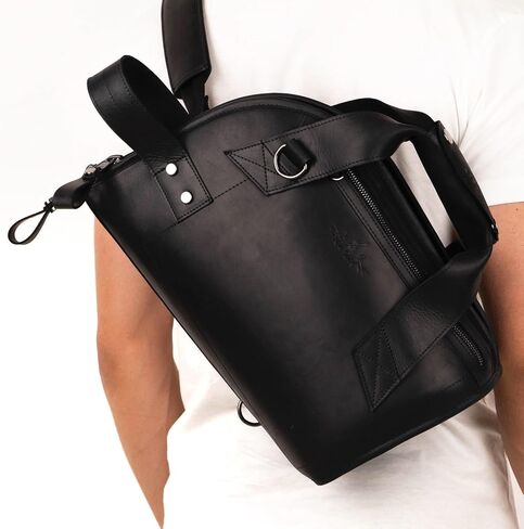 Leather Trumpet Gig Bag. Padded, Lightweight & Water-Resistant, w. Shoulder Strap & Handle. Durable Protection w. Accessory Pocket. Instrument Case Storage & Travel (Trumpet, black) in Kuwait