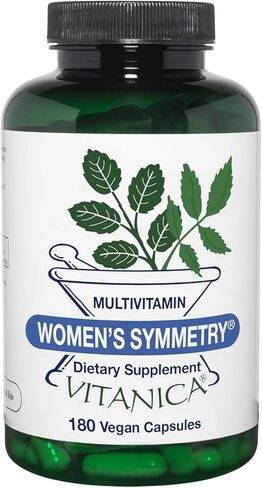 Vitanica Women's Symmetry، فيتامينات ومعادن متعددة عالية الفعالية، نباتي/نباتي، 90 كبسولة in Kuwait
