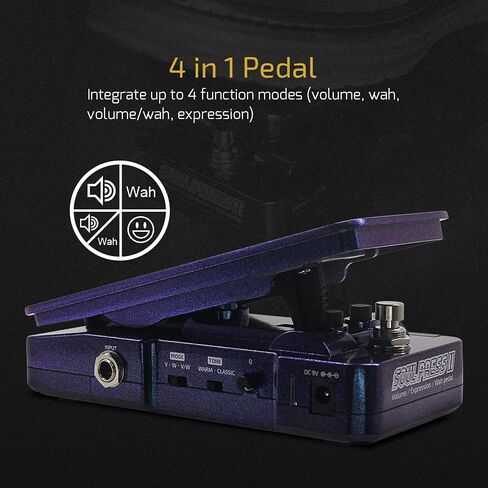 Hotone Wah Active Volume Passive Expression Guitar Effects Pedal Switchable Soul Press II 4 in 1 with Visible Guitar Effects Pedal in Saudi Arabia