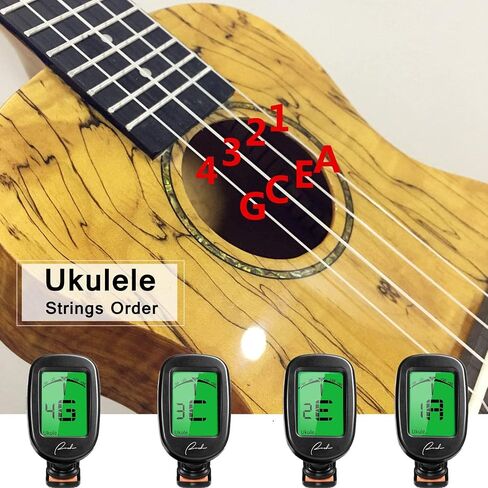 Ranch Guitar Tuner Clip On for Acoustic/Electric Guitar, Ukulele, Violin, Bass, Banjo and Chromatic Tuning Modes - Classical Black in Kuwait
