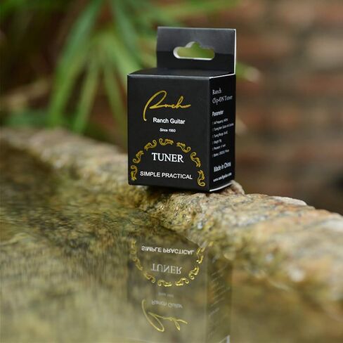 Ranch Guitar Tuner Clip On for Acoustic/Electric Guitar, Ukulele, Violin, Bass, Banjo and Chromatic Tuning Modes - Classical Black in Kuwait