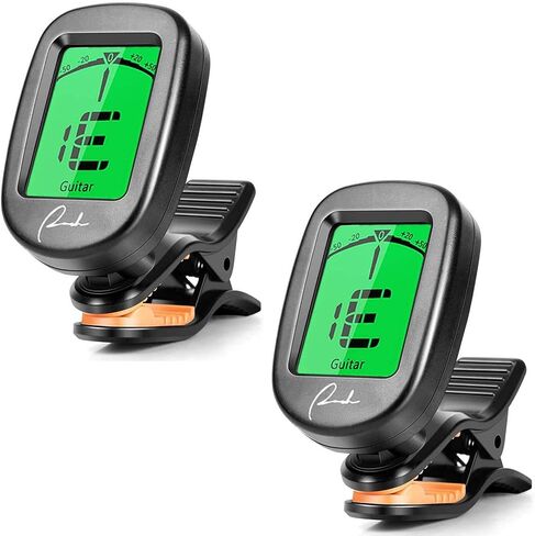 Ranch Guitar Tuner Clip On for Acoustic/Electric Guitar, Ukulele, Violin, Bass, Banjo and Chromatic Tuning Modes - Classical Black in Kuwait