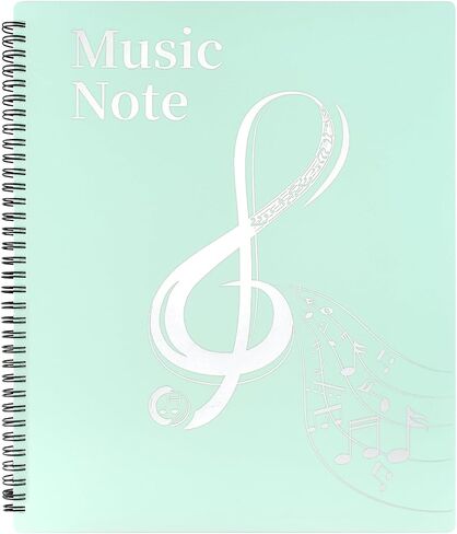 MUDOR Sheet Music Folder for Sheet Music Page 8.5X 11 Inches, Sheet Music Holder Allow Annotations, Eliminate Glare, 60 Pages Spiral Sheet Music Binder Organizer, Sheet Music Storage in Saudi Arabia