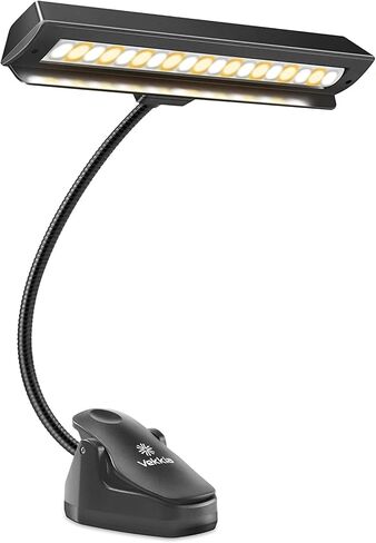 Vekkia Rechargeable Music Stand Light - Musicians Piano Light Clip On, 9 Levels Dimmable, Portable, USB-C, Perfect for Piano, Orchestra, Podium, Easel in Saudi Arabia