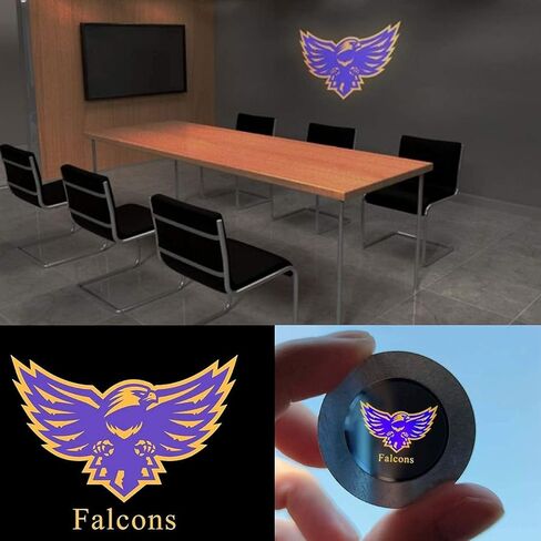 LED Logo GOBO Projector with Manual Zoom DJ Effect Light Including Free Custom Glass GOBO to Project Image for Hotel Company Store Wedding Advertising Indoor Use (Black) in Kuwait