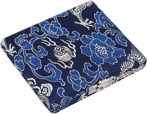 حافظة قصب الباسون، حافظة خشبية + غطاء من القماش الحريري، صندوق تخزين حامل لـ 6 قطع من قصب المزمار، صندوق قصب الكلارينيت القوي (أزرق) in Kuwait