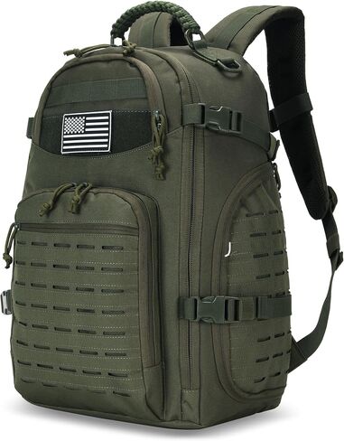 WINTMING 45L Military Tactical Backpack for Men 3 Day Assault Pack Army Molle Travel Hiking backpack (Army Green) in Kuwait