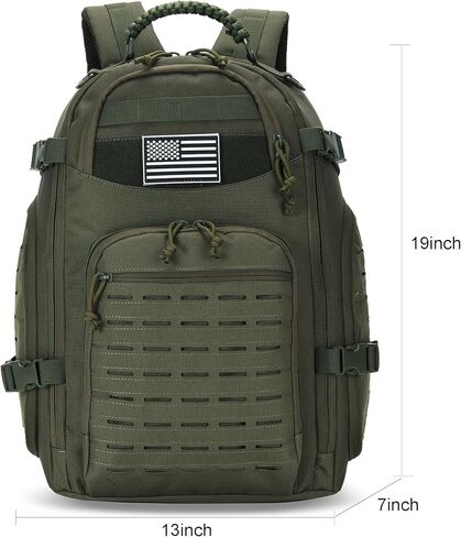 WINTMING 45L Military Tactical Backpack for Men 3 Day Assault Pack Army Molle Travel Hiking backpack (Army Green) in Kuwait