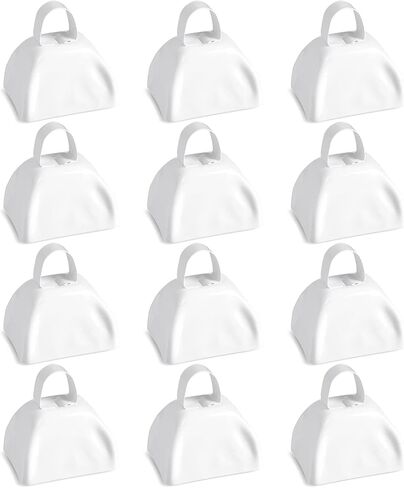 Set of 12 3-inch Cowbells with Handle, Hand Percussion Cow Bells Noise Makers for Sporting Events, Football Games (Blue) in Saudi Arabia