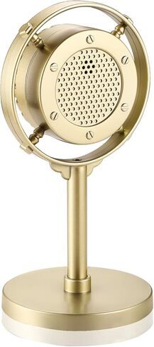 Facmogu Retro Style Condenser Microphone Props, Fake Plastic Classic Microphone Model for Art Object Collectable Hobby Lovers, Vintage Prop Mic for Home Decoration - Gold in Kuwait