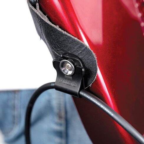 قفل حزام الجيتار بقفل مزدوج من D'Addario - مجموعة أقفال حزام الجيتار - حماية جهازك بدون تعديلات أو أجهزة - تأمين الكابلات - سهل التركيب - زوج واحد، أسود in Kuwait